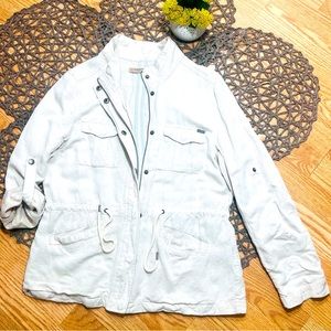Max Jeans Linen Utility Drawstring Jacket size M